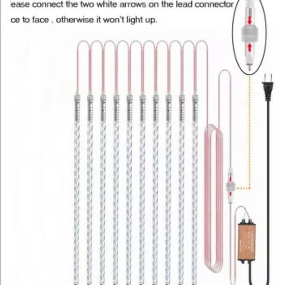 Upgraded 50cm 10 Tubes 540 LED Meteor Lights BLUE - Picture 9 of 11